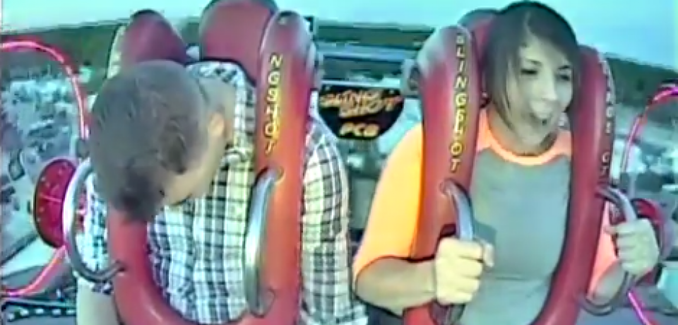 Brave Man in Amusement Park